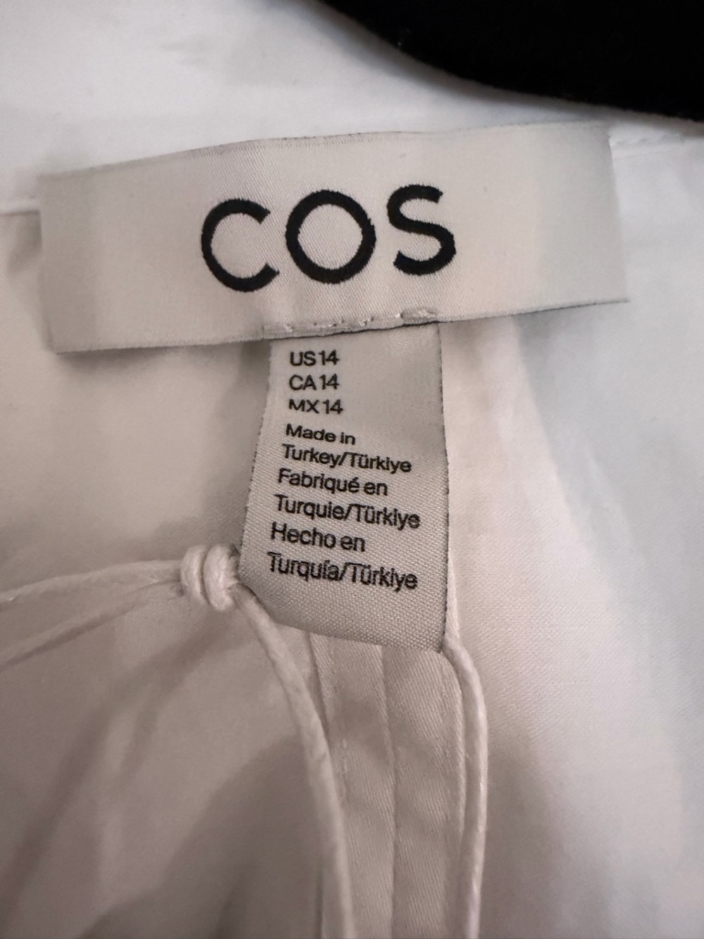 COS White Pintuck Yoke Tie-Front Mini Dress - Picture 6 of 8